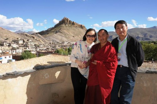 Fotografia de Zhong Yi Seabra de Mascarenhas, Zhang Xiaoguang e um lama